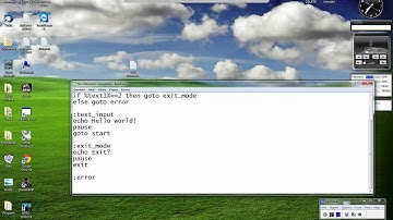 How to make a simple Hello world program in batch (Windows)