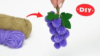 Turn Yarn into Grapes 🍇 Easy DIY Home Decor