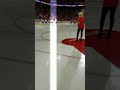 Karen Newman National Anthems Detroit Red Wings Little Ceasers Arena Ice Level 09/29/17 maple leafs