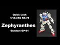 Quick Look 1/144 RG RX-78-GP01 Gundam GP01 Zephyranthes