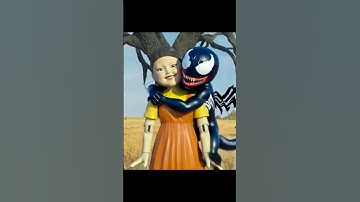 Squid Game Doll With Venom #squidgame #squidgame2 #venom #marvel #avengers #shortsfeed #youtubeshort