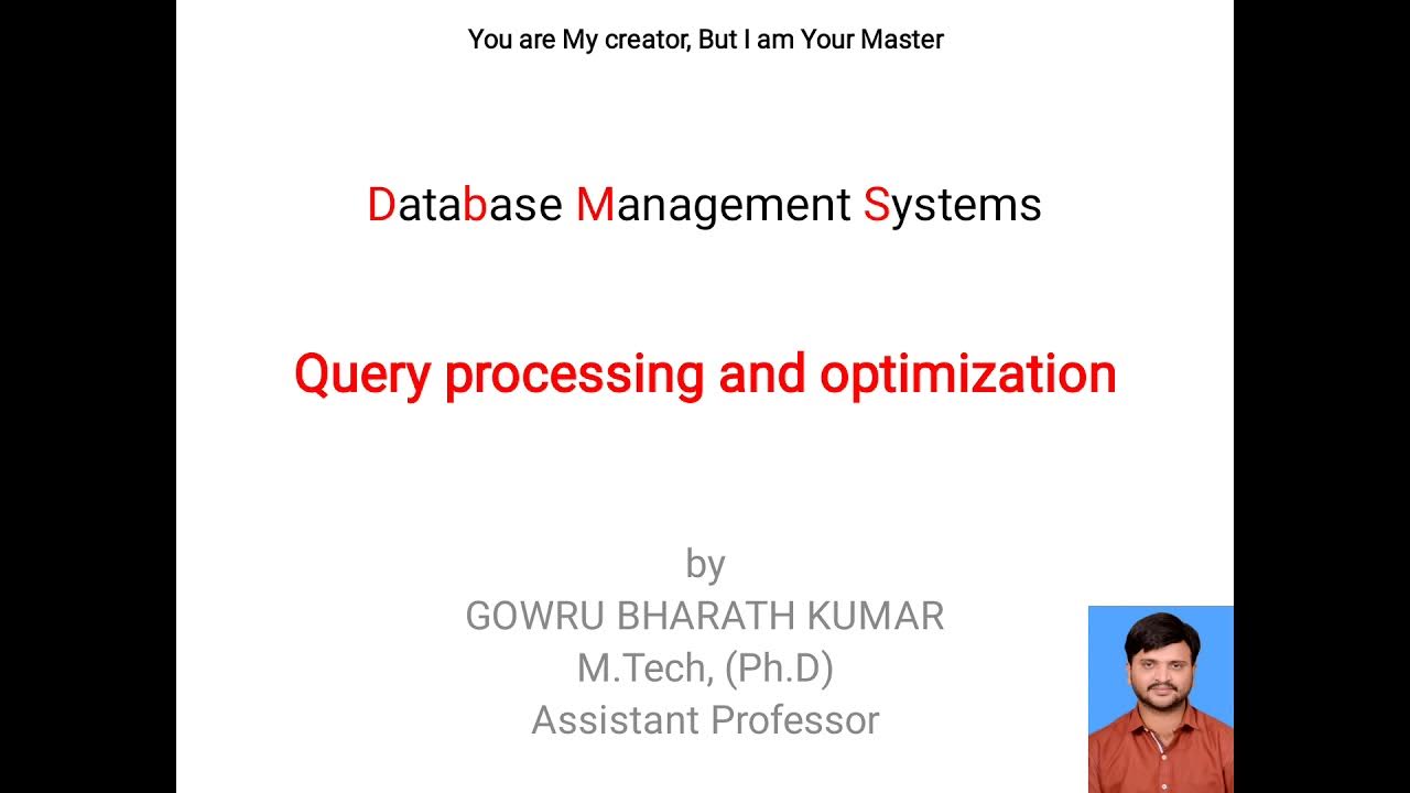 Query Processing and Optimization in Distributed DBMS - YouTube