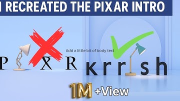 I Recreated the Pixar Intro with My Name – Using Blender! | KRRISH Animation | #blender