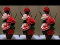 Diy tutorial cara membuat bunga mawar dari plastik kresek  how to make rose flower from plastic bag