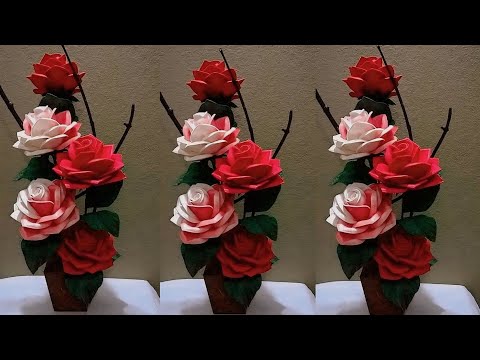 DIY Tutorial cara membuat Bunga Mawar dari Plastik Kresek 