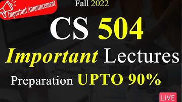 CS504 Important Lectures For Midterm Exams  | Score A Grade In Exams | VU Mentor #cs504 #midtermexam