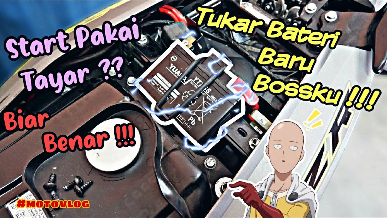 Cara Tukar Bateri Y15ZR | Tip Penjagaan Bateri | Trick Start Pakai Tayar | Mantap !!!!