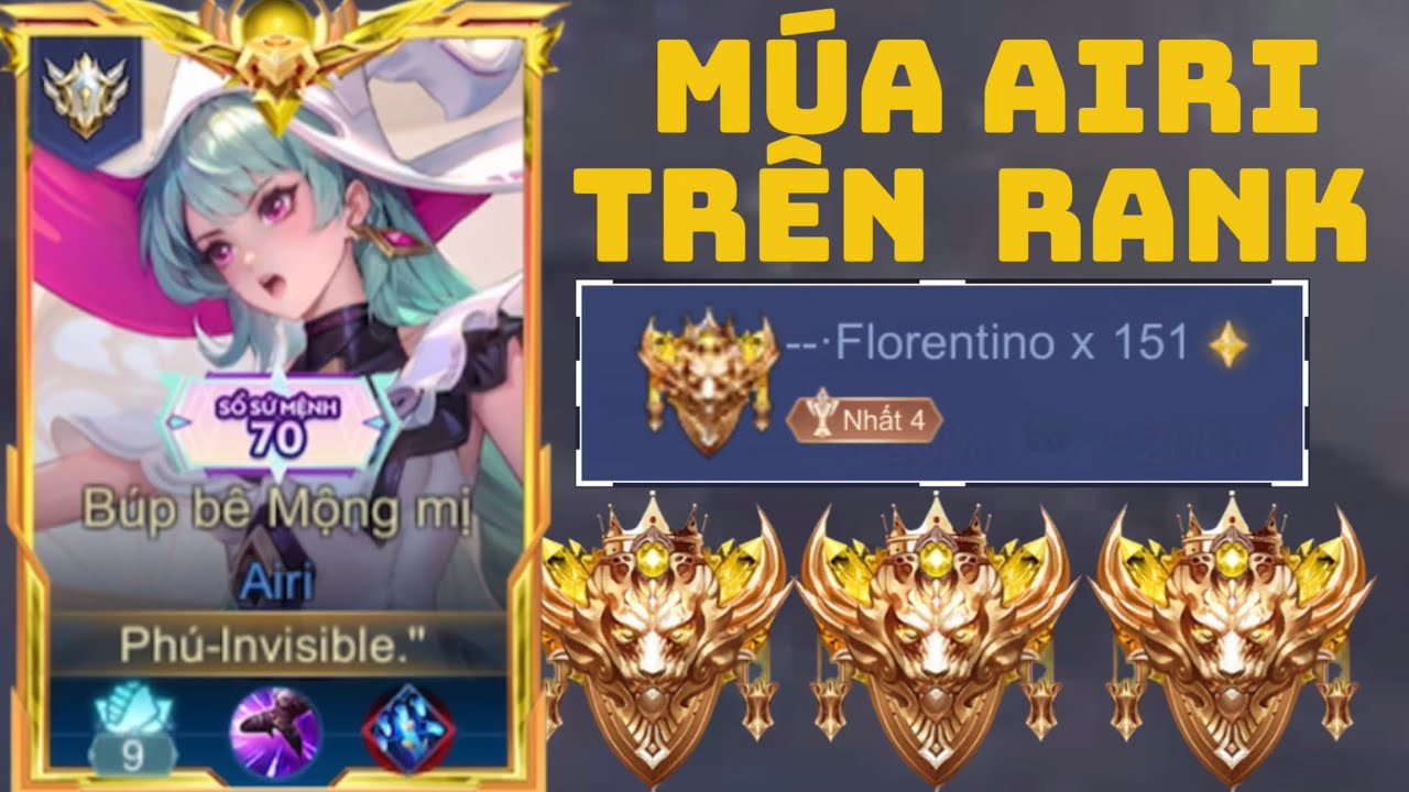 Kẹp Đồng Đội Rank ( 150 Sao ) Phú invisible Múa Airi Siêu Mượt