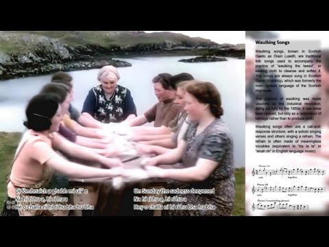 Gaelic Waulking Songs in the Outer Hebrides 1941 z penymi tekstami i tumaczeniem