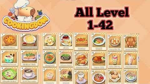 Cooking dom All levels 1 till 42 Walkthrough solution