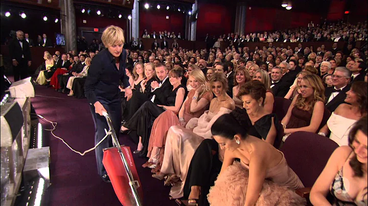 Ellen DeGeneres Vacuums at The Oscars