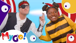 Pirate Fun with MyGo! + MORE! | Dress Up Song! | Sign Language with  @LittleBabyBum  | MyGo! ASL