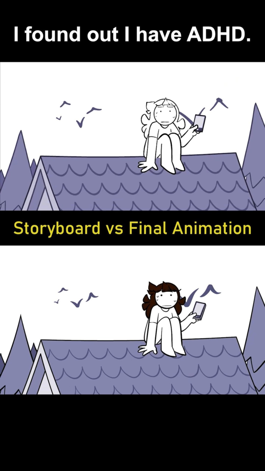 Storyboard vs Animation: I have ADHD (shot 4)