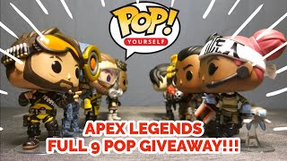 Apex Legends Funko Pops: FULL 9 Pop Unboxing + OCTANE + Character Bios + GIVEAWAY!!!