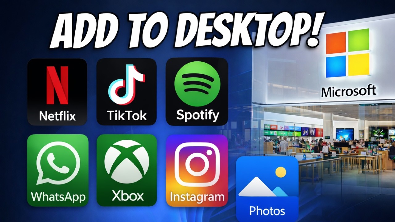 How To Add Microsoft Store Apps To Desktop - YouTube