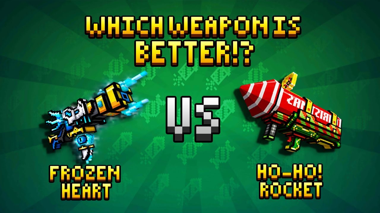 pixel gun 3d - frozen heart vs ho-ho! rocket