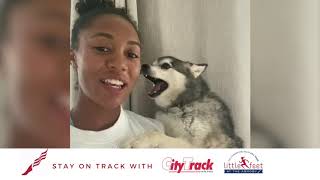 2017 World Champion Kori Carter & Her Pup Are Ready For A Fun Workout!