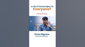 Is The IT Sector Open To Everyone? | #shorts #kiranacademy #graduation