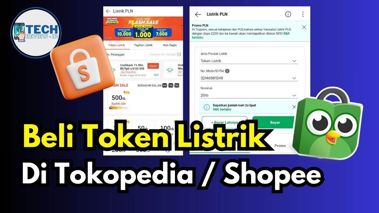 Cara Membeli Token Listrik Di Tokopedia Dan Shopee Mudah