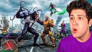 Jugando con TODOS los SUPERVILLANOS en GTA 5! 🕷️💪 (Película)