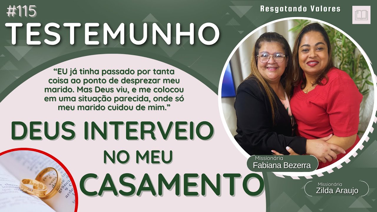 Testemunho 115| PAGUEI O preço por ter julgado meu MARIDO". | Miss Fábiana Bezerra