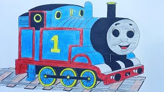 手描きの油絵[トーマスガーデン]3 きかんしゃがっこう｜リサイクルでアート ― きかんしゃトーマス
