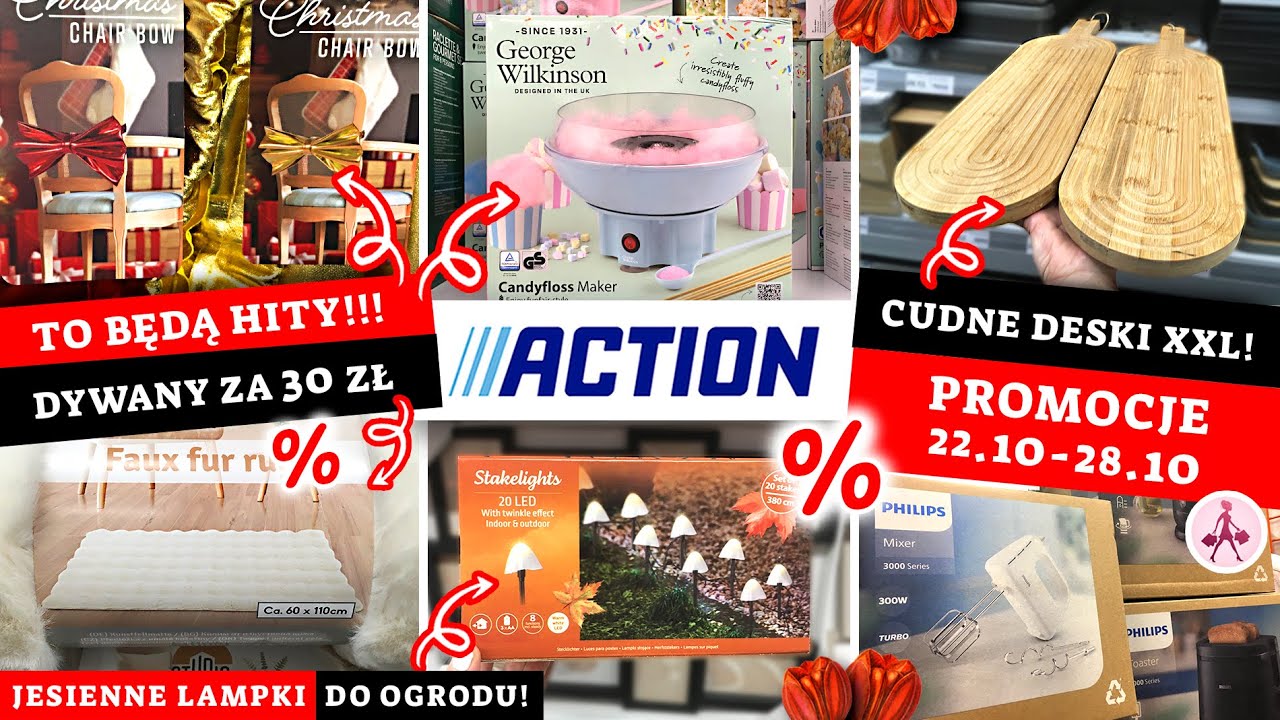 ACTION PROMOCJE 22.10-28.10! 💥😍 MASZYNA DO WATY CUKROWEJ! 😱 CUDNE JESIENNE LAMPKI 🍂🍁😍