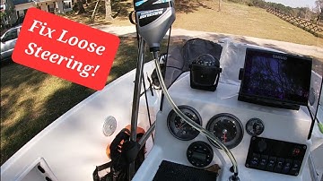 How to bleed and prime hydraulic steering on Marine engine. FIX LOOSE HYDRAULIC STEERING.