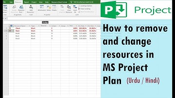MS Project | How to remove and change resources in  Urdu/Hindi