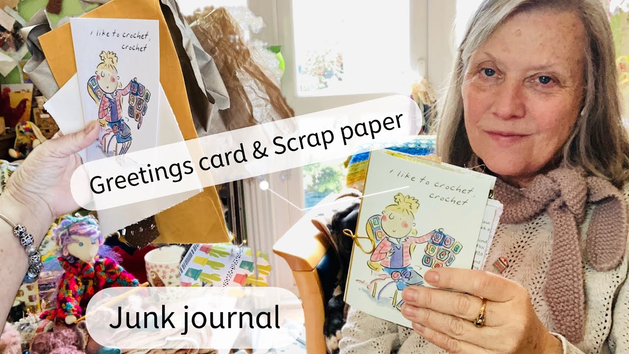 Scrap paper & greetings card #junkjournal process video 
