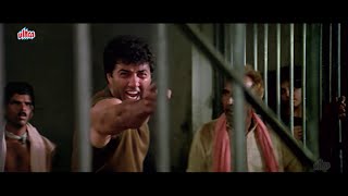 Police Is Killing Me Take Off Your Uniform Sunny Deol Jabardast Dialogue Ghayal Scene 03