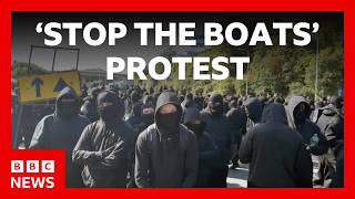 Port Of Dover Disruption As Masked Stop The Boats Protesters Block Roads Bbc News