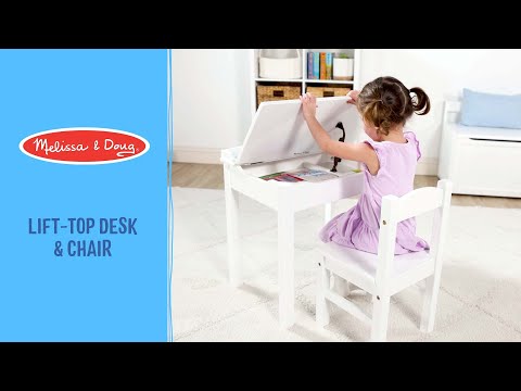 Wooden Desk Melissa Doug Lift-Top Wooden Kids Desk Chair Set