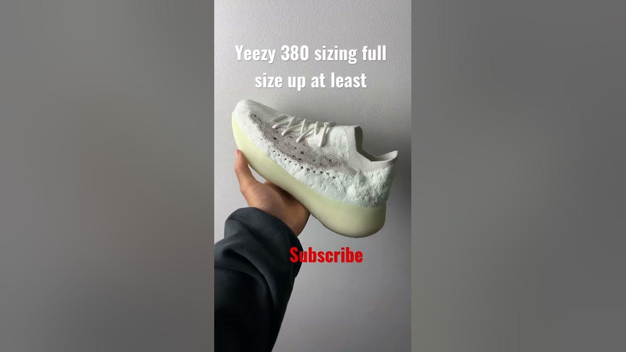yeezy 380 calcite glow sizing