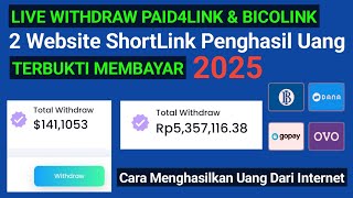 Live Whitdraw Dari Paid4Link & BicoLink || ShortLink Penghasil Uang 2025 Terbukti Membayar