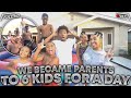 ME AND MY GIRLFRIEND BECAME PARENTS TO 6 KIDS!! (basically being funny mike for a day)