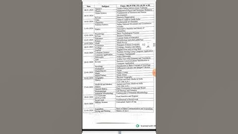 MGKVP 2024 BA 1ST SEM EXAM TIME TABLE REALEASED #mgkvp #exam #virul #educational #upsc #varanasi