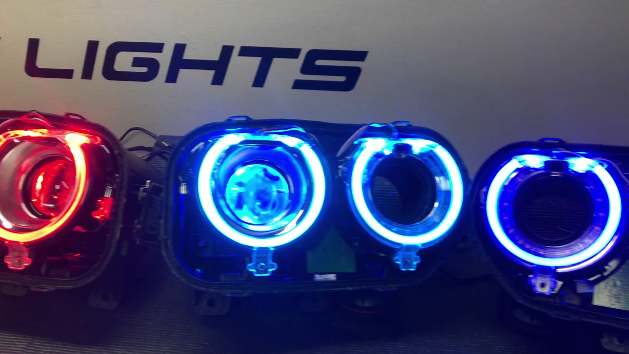 2017 Dodge Challenger Color Changing Halos and Demon Eyes installed by SW-Lights