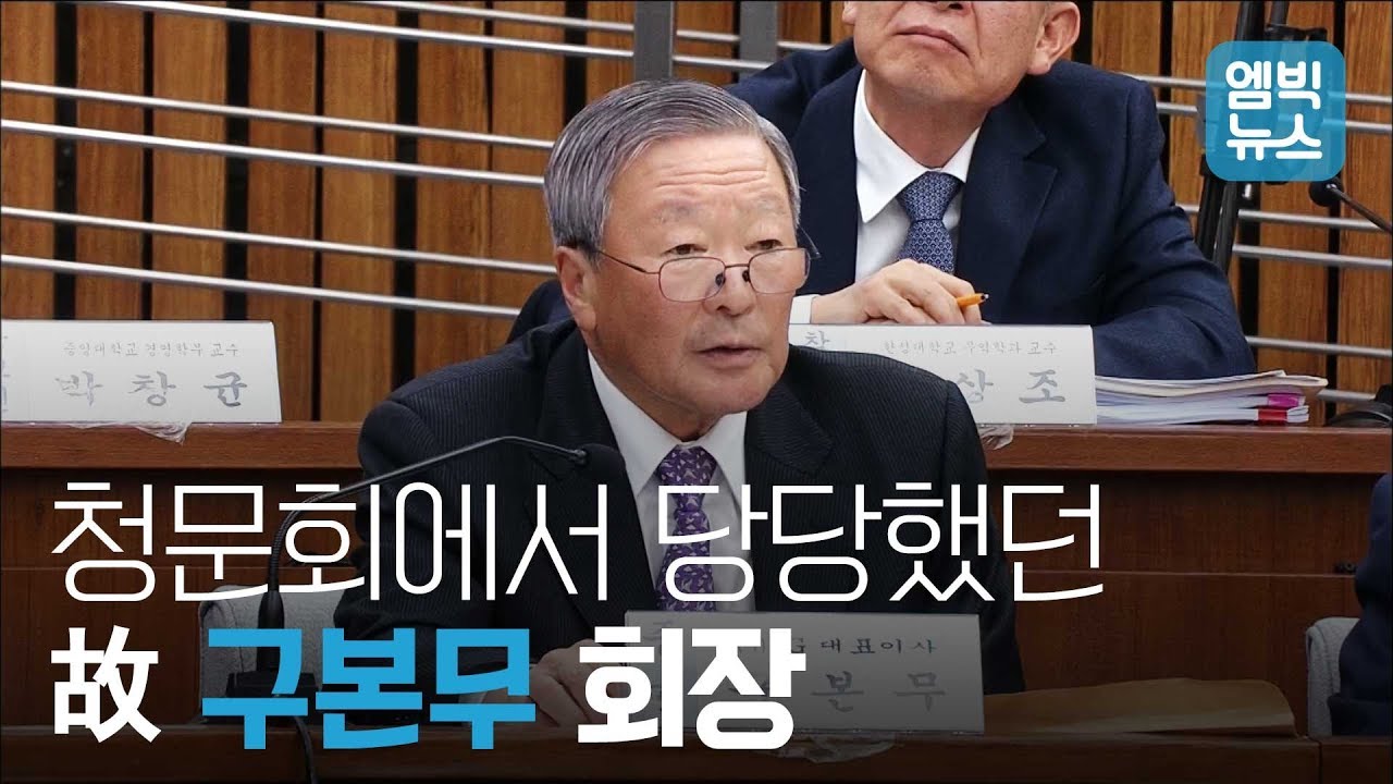 故구본무 회장, 청문회 소신 발언