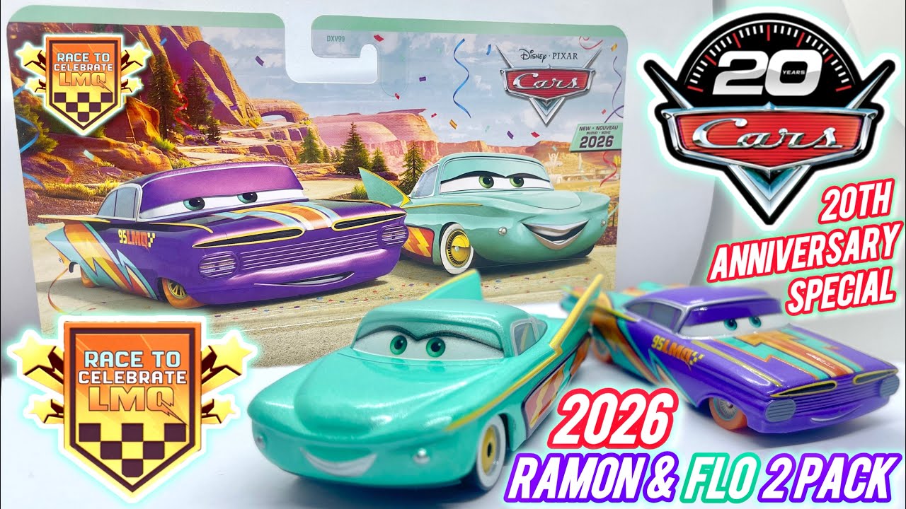 2026 Disney Pixar Cars Race to celebrate Ramon & Flo 2 pack-20th ...