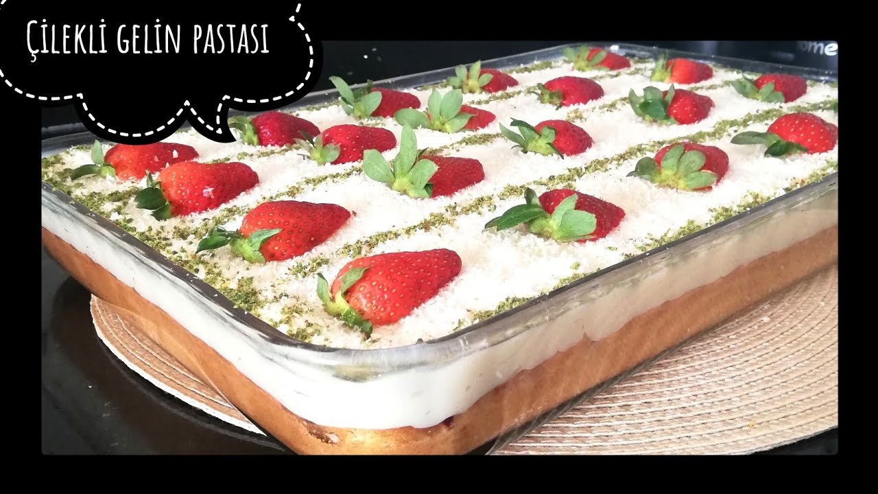 Çilekli gelin pastası nasıl yapılır? Borcam pastası  💯 Tam tutan garanti tarif 😉mutlaka deneyin 💯