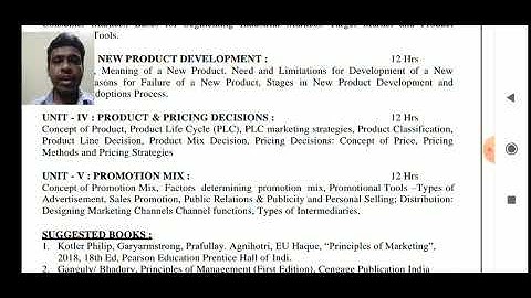 1 Sem Subject : Principles of marketing Module 1 Video No. 1