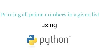 Print all prime numbers from a given list (using Python)