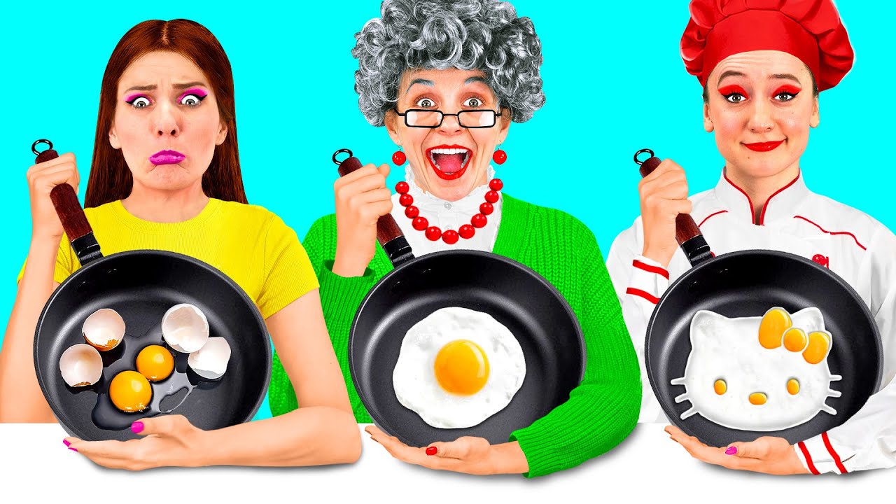 أنا مقابل جدتي في تحدي تحضير الطعام | وصفات مطبخ رائع PaRaRa Challenge