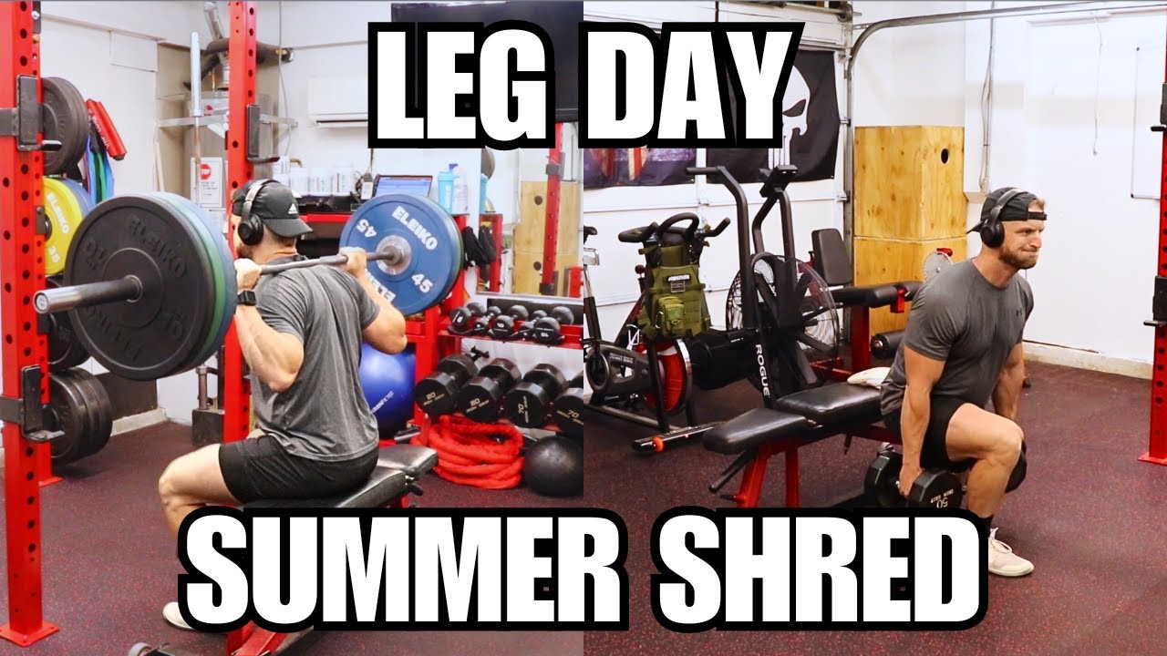 FULL LEG DAY WORKOUT | GARAGE GYM | SUMMER SHRED SERIES EP4 - YouTube