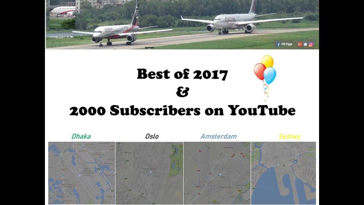 [HD] My Best Plane Spotting of 2017 & 2000 Subscribers on YouTube: Aviation Music Video