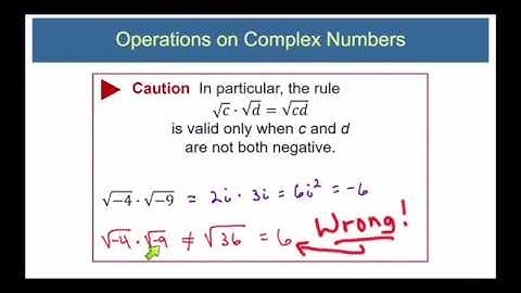 College Algebra 1.3 Complex Numbers Part 1
