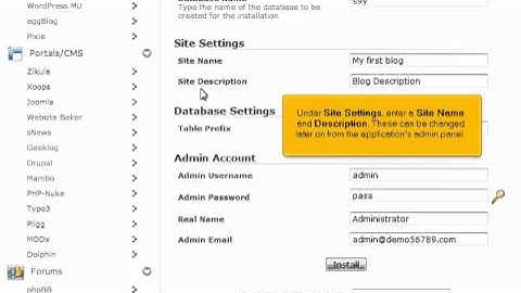 How to install Serendipity from Softaculous