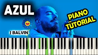 J. Balvin - Azul | PIANO TUTORIAL | ACORDES | COVER