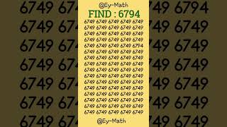 Pick out the hidden 6794 in just 5 seconds! #iq #iqtest #gk #shorts #trending
